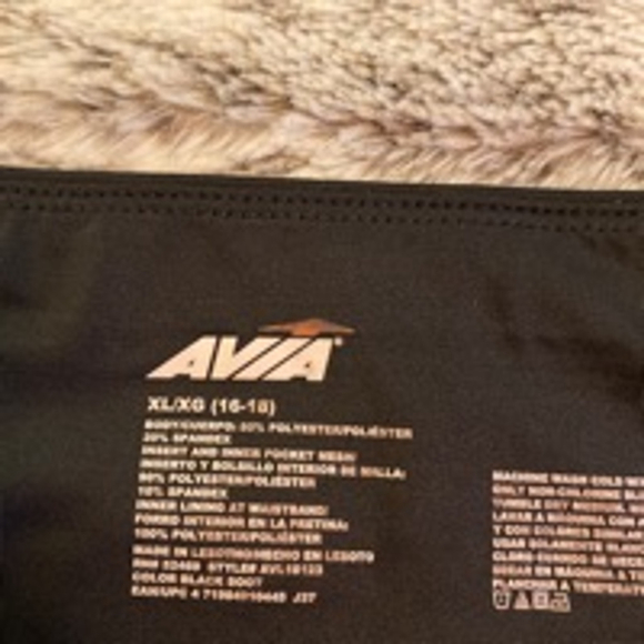 Women's Avia Black Leggings XL - Picture 4 of 6